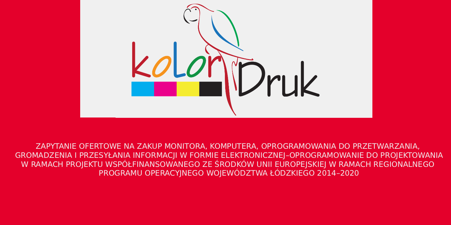 ZAPYTANIE OFERTOWE NA ZAKUP MONITORA, KOMPUTERA, OPROGRAMOWANIA DO PRZETWARZANIA, …